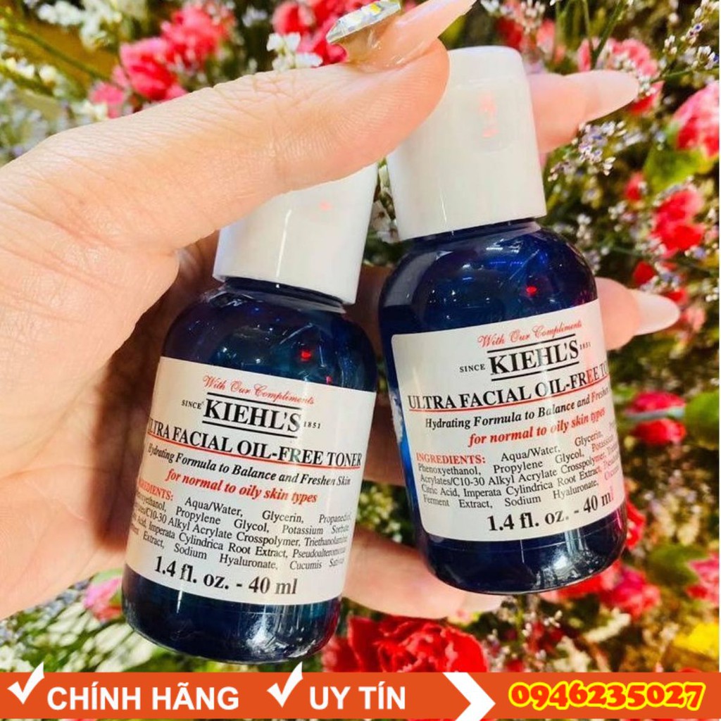 [CHÍNH HÃNG] Toner cho da dầu Kiehls Ultra Facial Oil-free toner 40ml