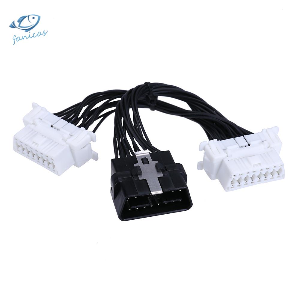 Dây cáp chuyển đổi FANICAS OBD 2 16pin 1 sang 2 cho thiết bị chẩn đoán xe hơi ELM327