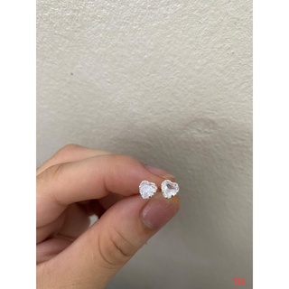 Bông tai nụ tim đá bạc ta
