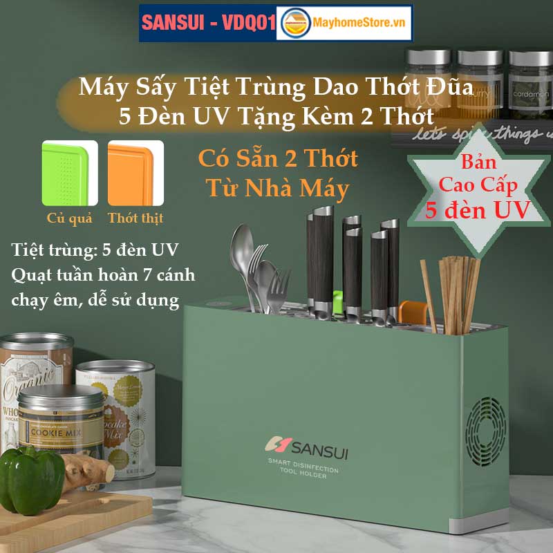 Khử Khuẩn Với 5 Đèn TIA UV SANSUI An Toàn, Đẹp Tiện Lợi Cho Bếp Gia Đình