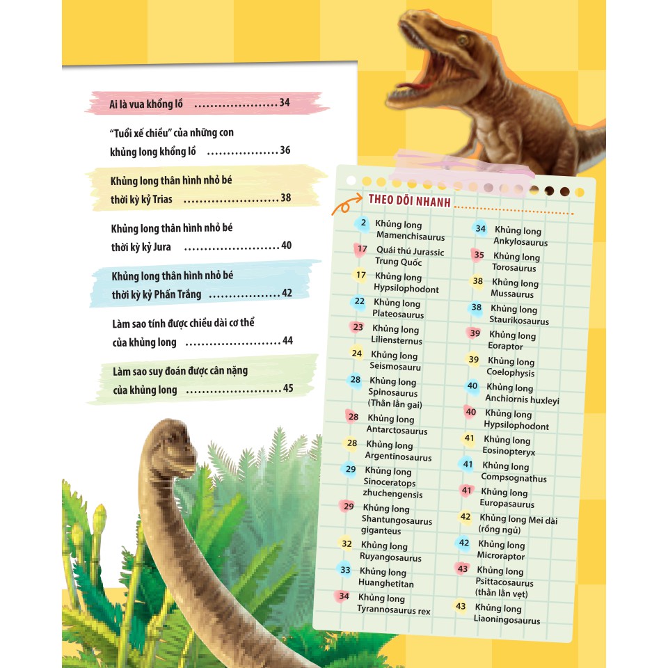 Sách-Kiến thức về khủng long-Cổ khủng long Mamenchisaurus dài bao nhiêu?Cơ thể khủng long chứa đầy bí mật