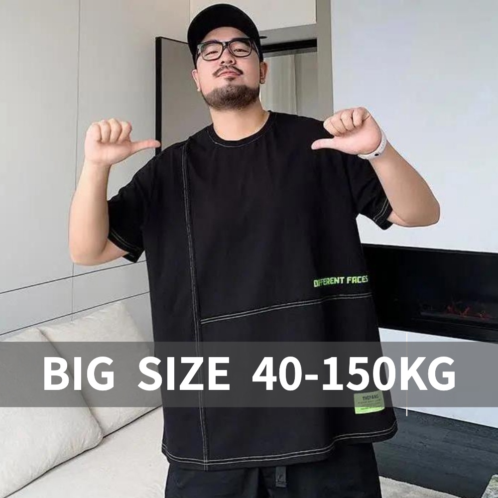 Áo Thun Hip Hop Tay Ngắn Plus Size Lớn 150KG Cho Nam