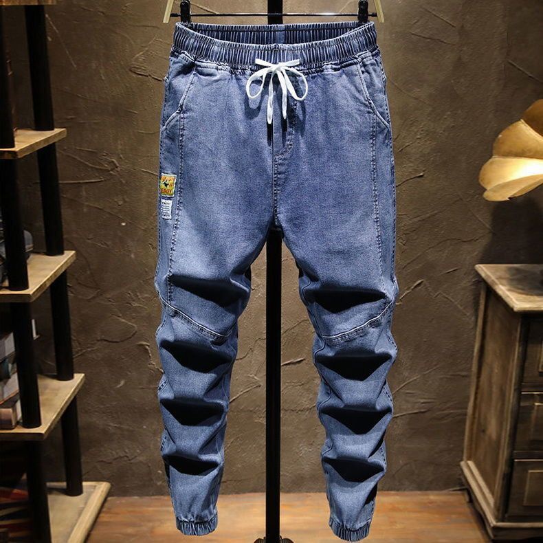 Áo liền quần Jeans Dài Dáng Rộng Lưng Thun Co Giãn Thời Trang Cho Nam