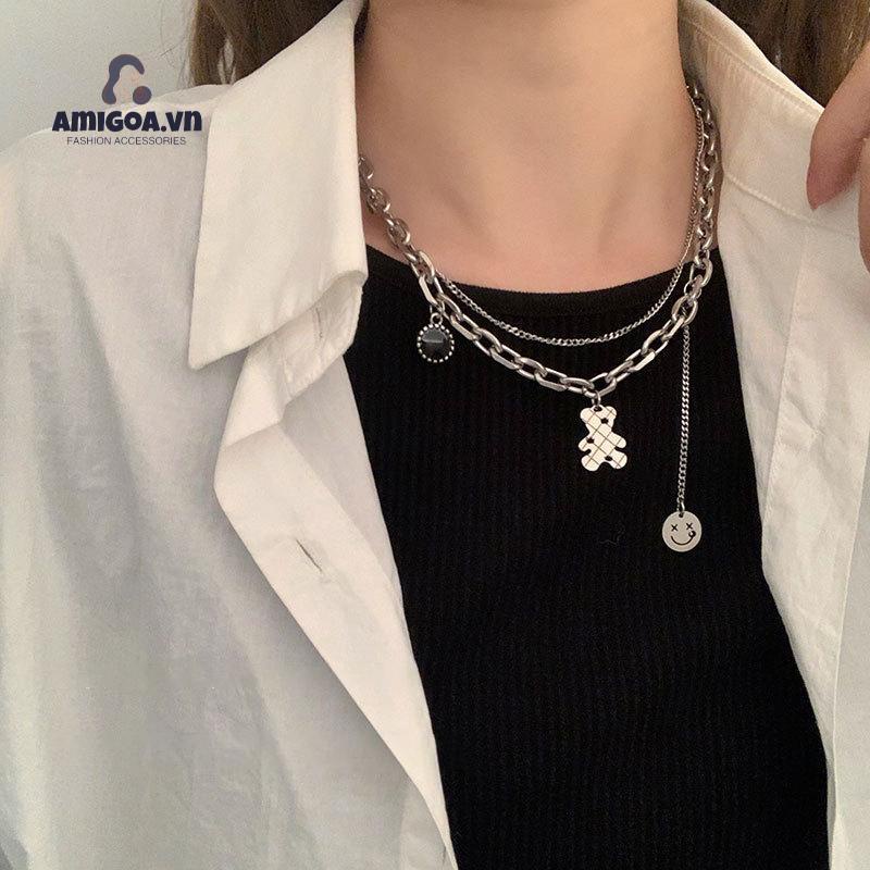 ✨✨Vòng cổ mặt hình chú gấu dễ thương phong cách Hàn Quốc