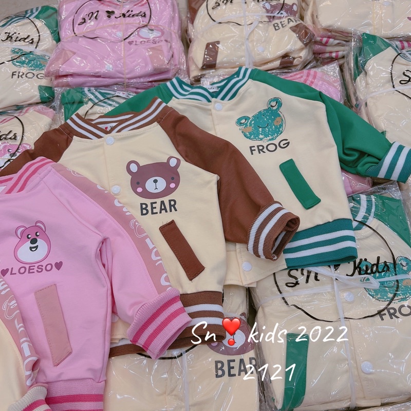 SIZE ĐẠI 8-28KG: Áo da cá icon bomber siêu dễ thương cho bé trai, bé gái - ADCI