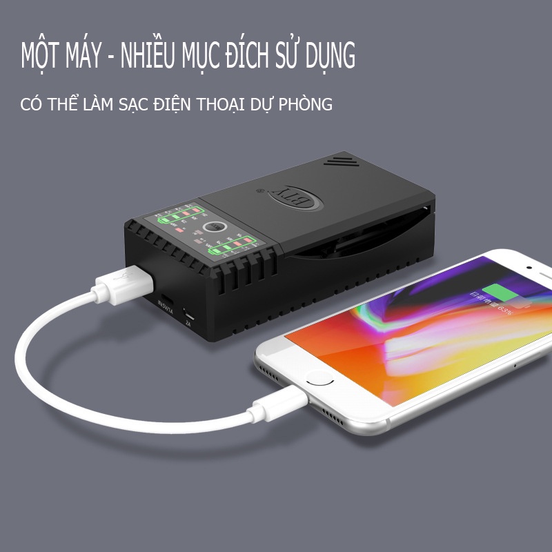 Bộ sạc pin AA 18650 đa năng BTY-V202+ - Có khả năng sạc nhiều loại pin, thay thế sạc điện thoại dự phòng
