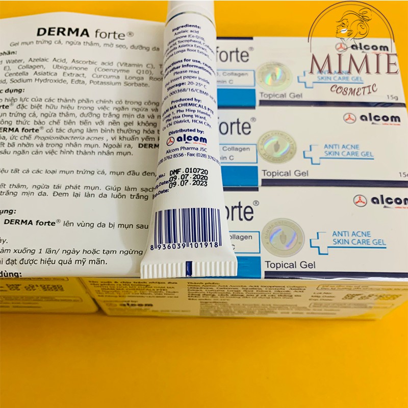 [CHÍNH HÃNG] Derma Forte Gel 15g - Giảm Mụn Trứng Cá, Mờ Thâm, Mờ Sẹo, Dưỡng Da | WebRaoVat - webraovat.net.vn