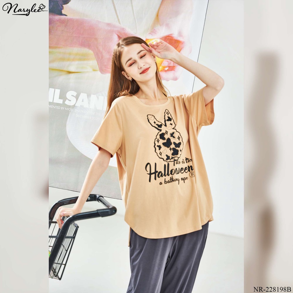 Đồ bộ mặc nhà nữ cao cấp Narylee áo cộc quần lửng chất cotton nhập khẩu mềm mịn chống tia UV kháng khuẩn mã NR228198