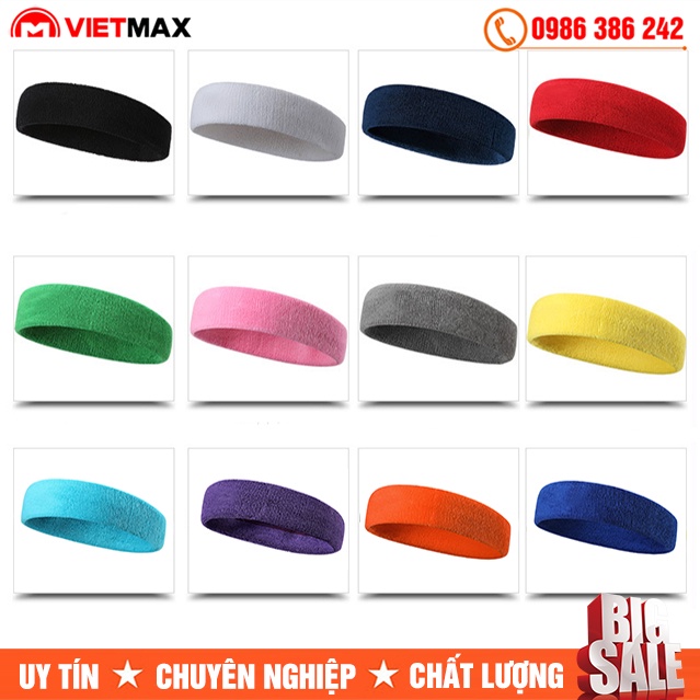 Băng Đô Thể Thao Thời Trang Headband Cotton Đeo Trán Chặn Mồ Hôi, Chống Trượt Co Giãn Một Cách Hiệu Quả