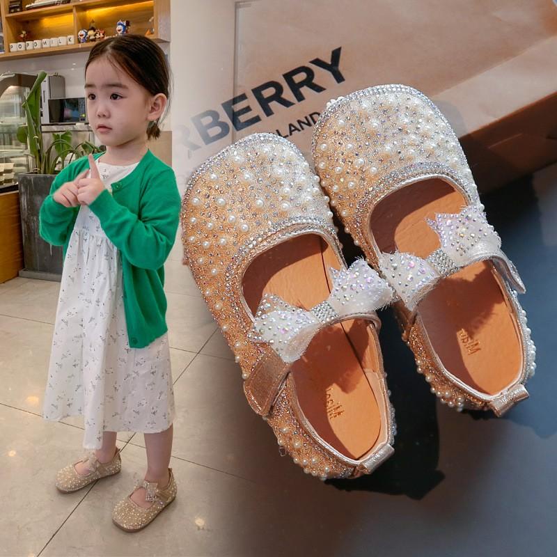 Giày Búp Bê Đá Cap Cấp Công Chúa Sang Chảnh Đế Chống Trượt Siêu Đẹp Cho Bé