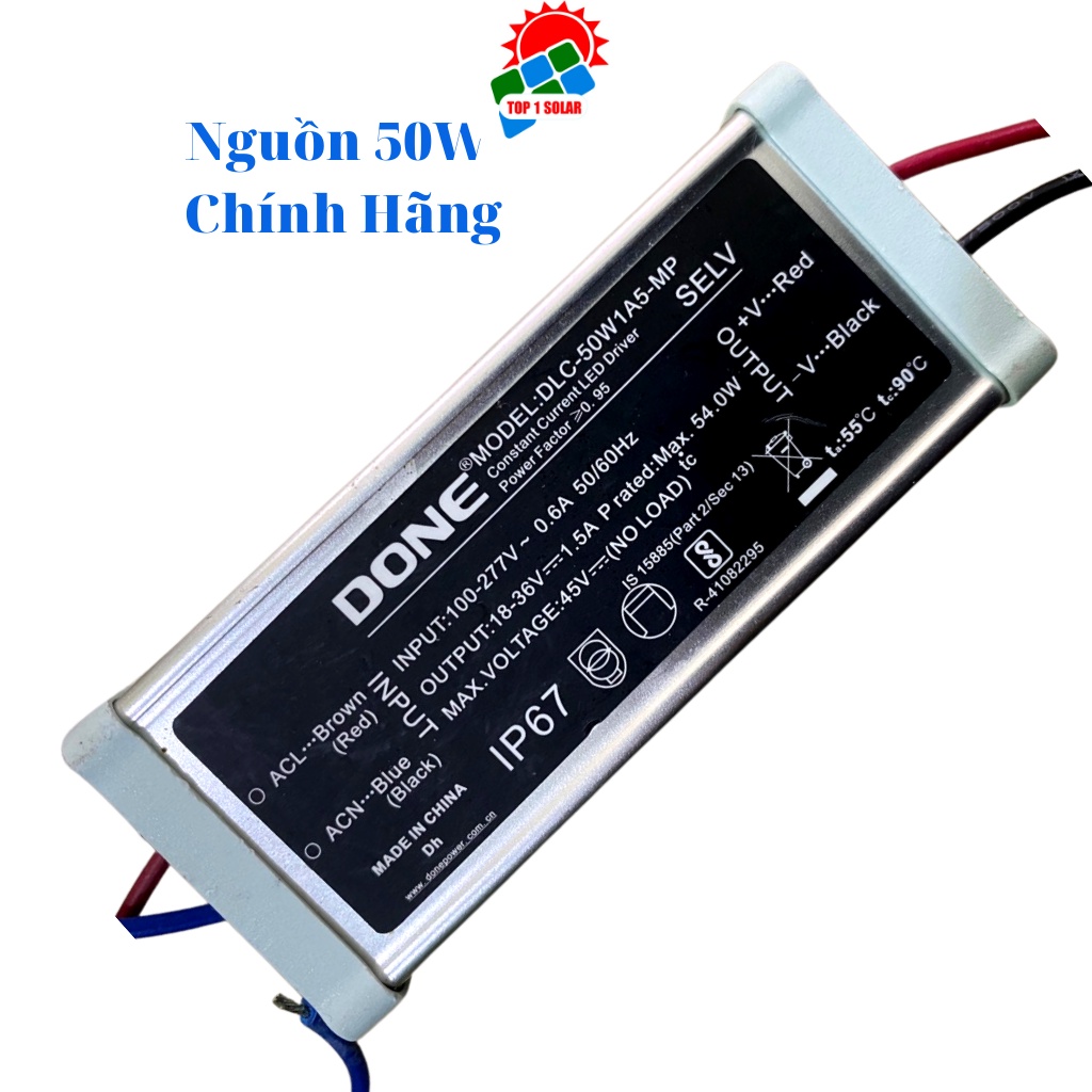 Nguồn Đèn Led 50W Driver DONE DLC50W1A5 IP67 Dùng Cho Đèn Pha, Đèn Đường, Đèn Nhà Xưởng