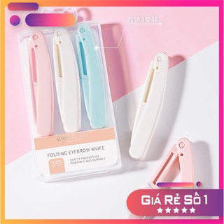 Set Bộ 3 Cây Dao Cạo Lông MayCreate Folding Eyebrow Knife