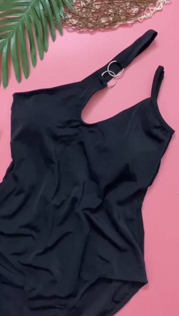 Bikini đồ bơi nữ đi biển một mảnh phối khoen lệch vai sang chảnh BIKINI SUNSHINE MS-10 | BigBuy360 - bigbuy360.vn