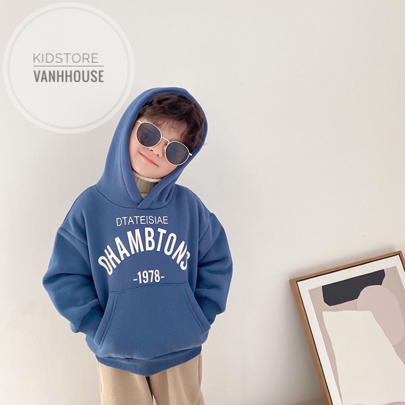 Áo nỉ hoodie QCCC lót nỉ cực dày ấm cho bé yêu (HÀNG SẴN)