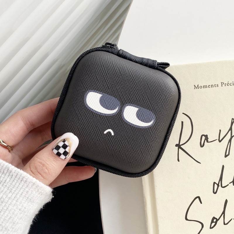 Túi Đựng Son Môi Tiền Xu Hình Vuông Chống Rơi Vỡ Kích Thước 7.5X7.5cm In Họa Tiết Nhân Vật Hoạt Hình Dễ Thương