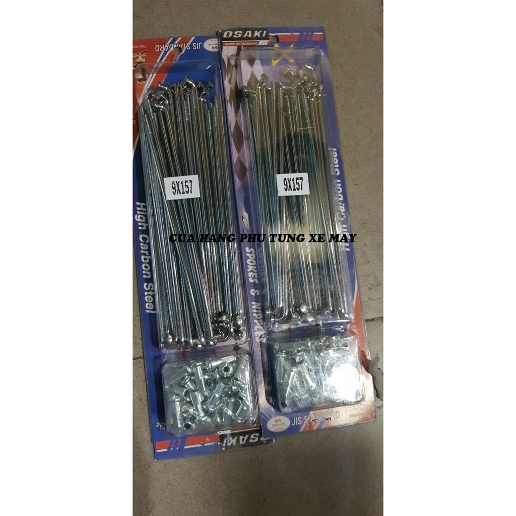 Bộ căm Osaki trắng chân trắng - 2 bánh