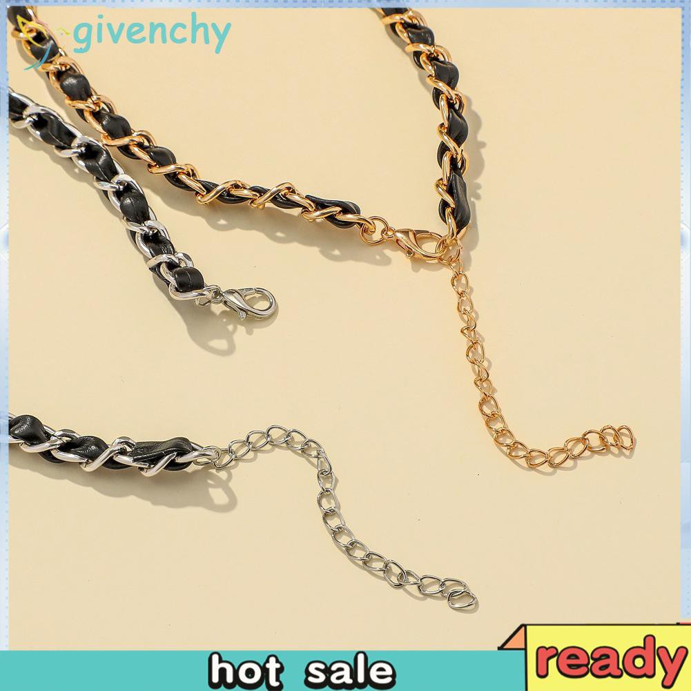 Vòng Cổ Choker Mini Làm Từ Da Pu Phong Cách Hiphop