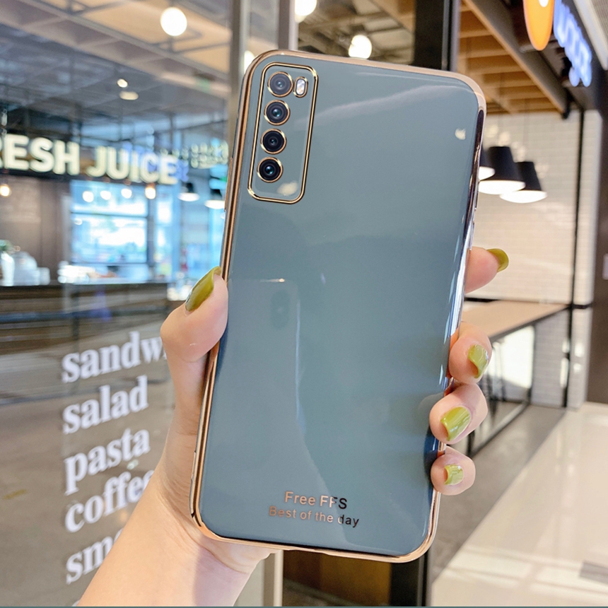 Ốp Điện Thoại Silicon Dẻo Mạ Màu Xanh Lá Ngọc 6d Cho Huawei Nova 7se 7 Pro Nova 3e 4e 3i Nova 3 Nova 4