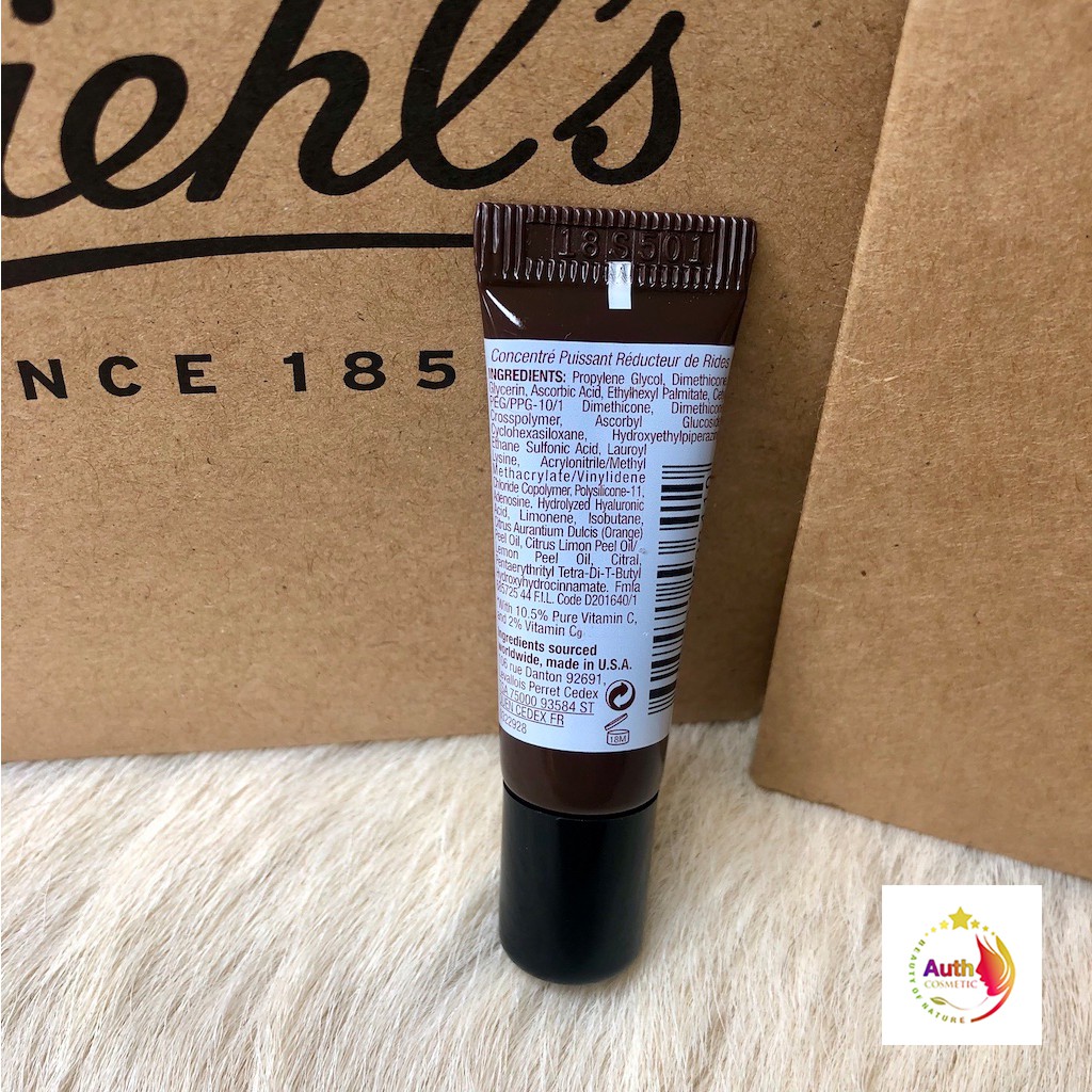 Serum chống lão hoá sáng da Vitamin C Kiehls Powerful-Strength Line-Reducing Concentrate 5ml Giảm Nếp Nhăn săn chắc