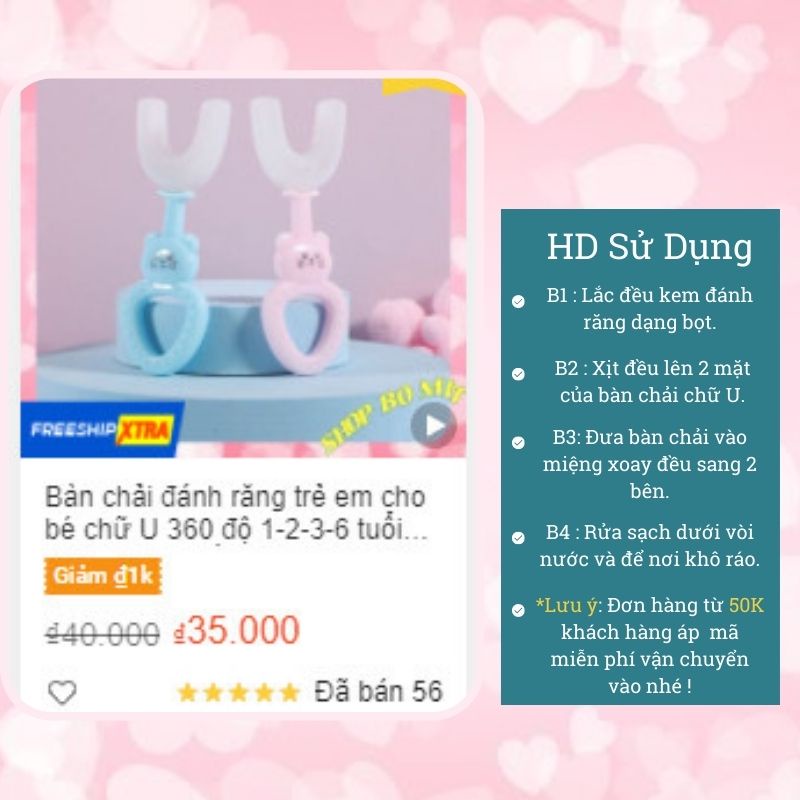 Kem đánh răng cho bé trẻ em nuốt được 1-2-3-12 tuổi dạng bọt SHOPBOMIT KDR01