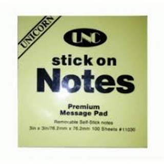 2 XẤP Giấy note vàng 3x3 UNC 7,6cmx7,6cm