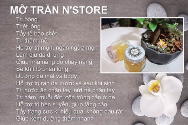 MỠ TRĂN NGUYÊN CHẤT N'STORE. (Mua 3 tặng 1 cám cafe 120gr)