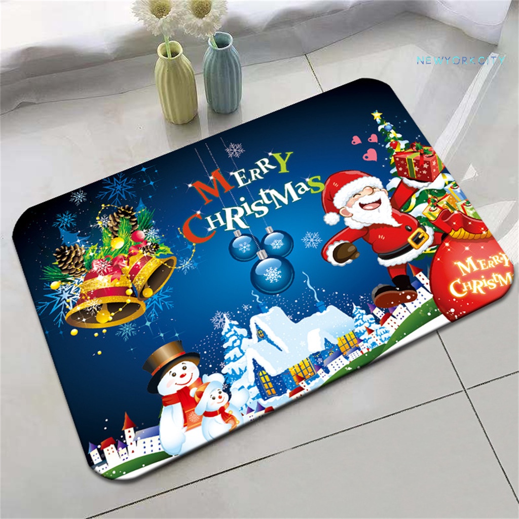 Thảm Polyester Chống Mòn In Họa Tiết Hoạt Hình Trang Trí Nhà Cửa Dịp Giáng Sinh