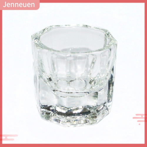 Cốc Thủy Tinh Hình Bát Giác Đựng Bột Làm Móng Nghệ Thuật