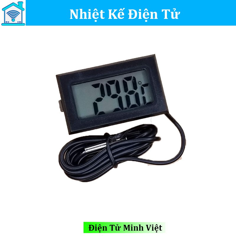 Nhiệt Kế Điện Tử Có Đầu Dò 1M Ẩm Kế Mini Đã Có Pin