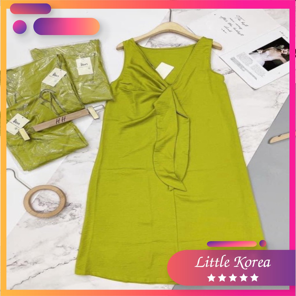 Váy lụa tằm buộc nơ 2 màu phong cách thời thượng, sành điệu | BigBuy360 - bigbuy360.vn