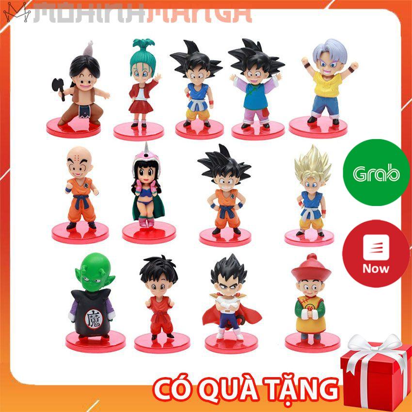 [CÓ QUÀ] Mô hình Dragon Ball 7 Viên Ngọc Rồng Son Goku Gohan Trunk Krillin Chichi Ốc Tiêu Dende Bulma Vegeta SuperSaiyan