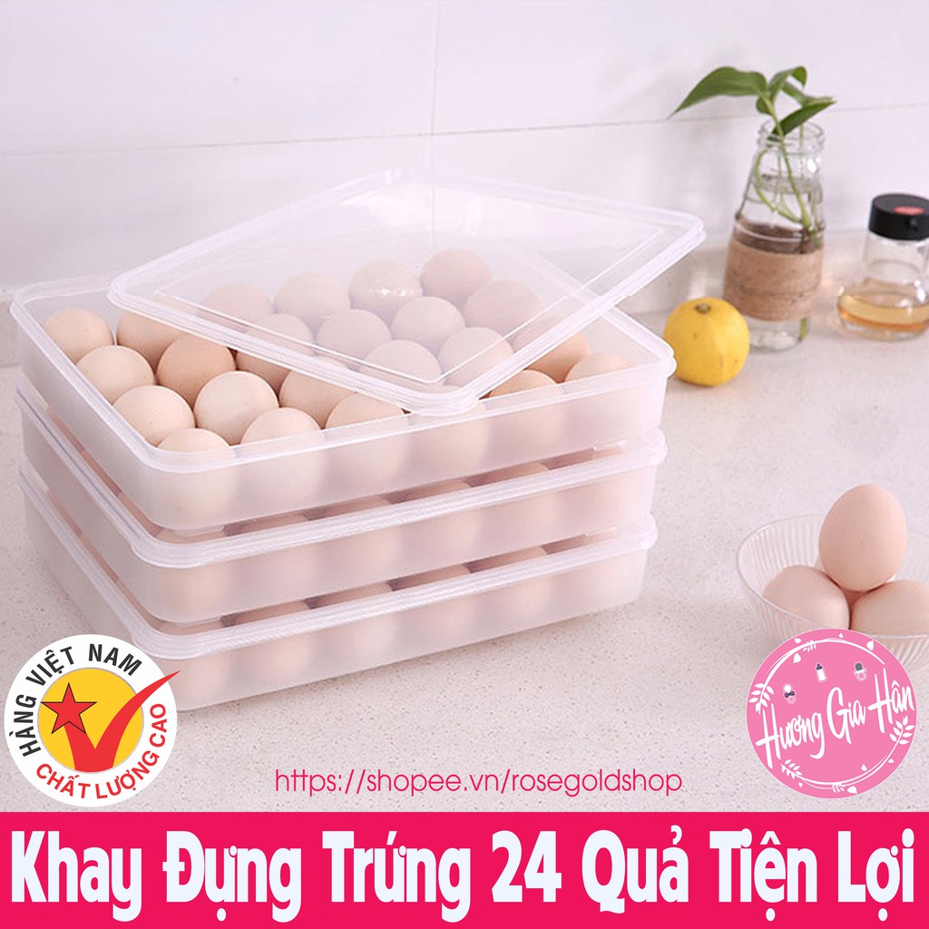 Khay Đựng Trứng 24 Quả Tiện Lợi - Nhựa Việt Nhật - Hàng Việt Nam Chất Lượng Cao