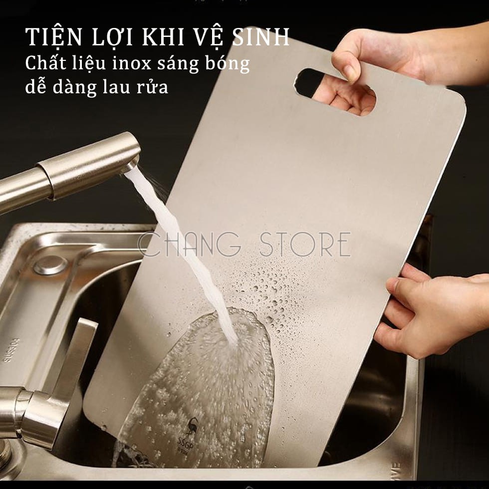 Thớt Inox 304 Kháng Khuẩn Cừờng Lực Chống Ẩm Mốc Không Xước Dăm