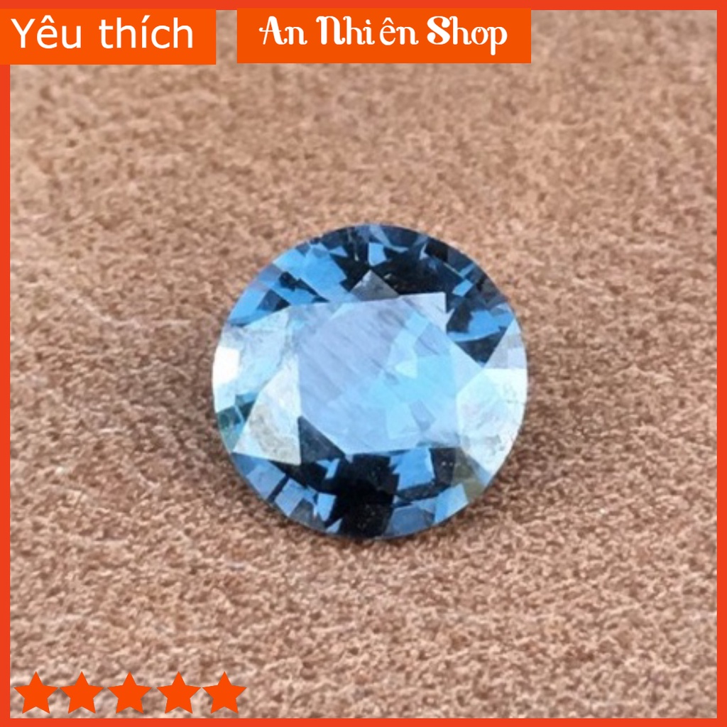 Viên Đá Spinel Tự Nhiên Xanh Cổ Vịt, Mài Sống Size Mặt Nhẫn, Mặt Dây Chuyền SP86