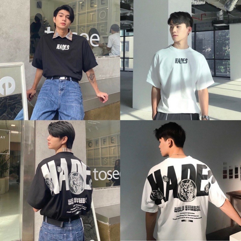 Áo thun HADES WOLF SYMBOL tee unisex nam nữ Full tag chính hãng tay ngắn cotton co dãn | BigBuy360 - bigbuy360.vn