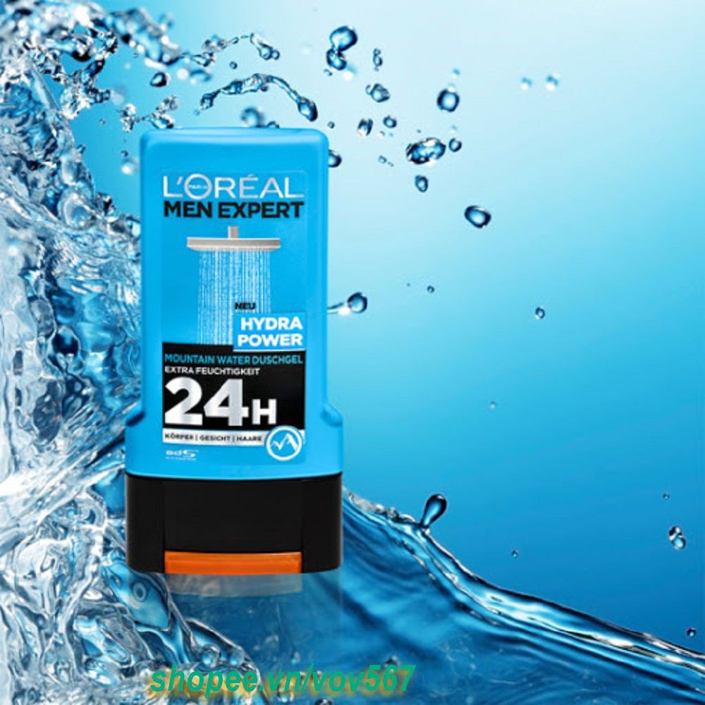 Sữa tắm gội Loreal Paris 3in1 Men Expert Hydra Power 300ml 100% chính hãng, vov567 cung cấp và bảo trợ