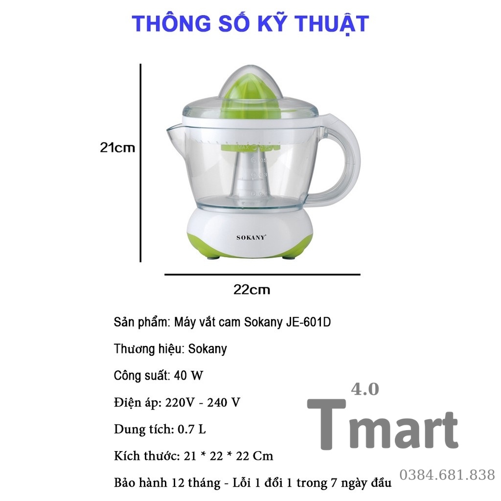 Máy Vắt Cam Tự Động Đa Năng Sokany -Tmart4.0