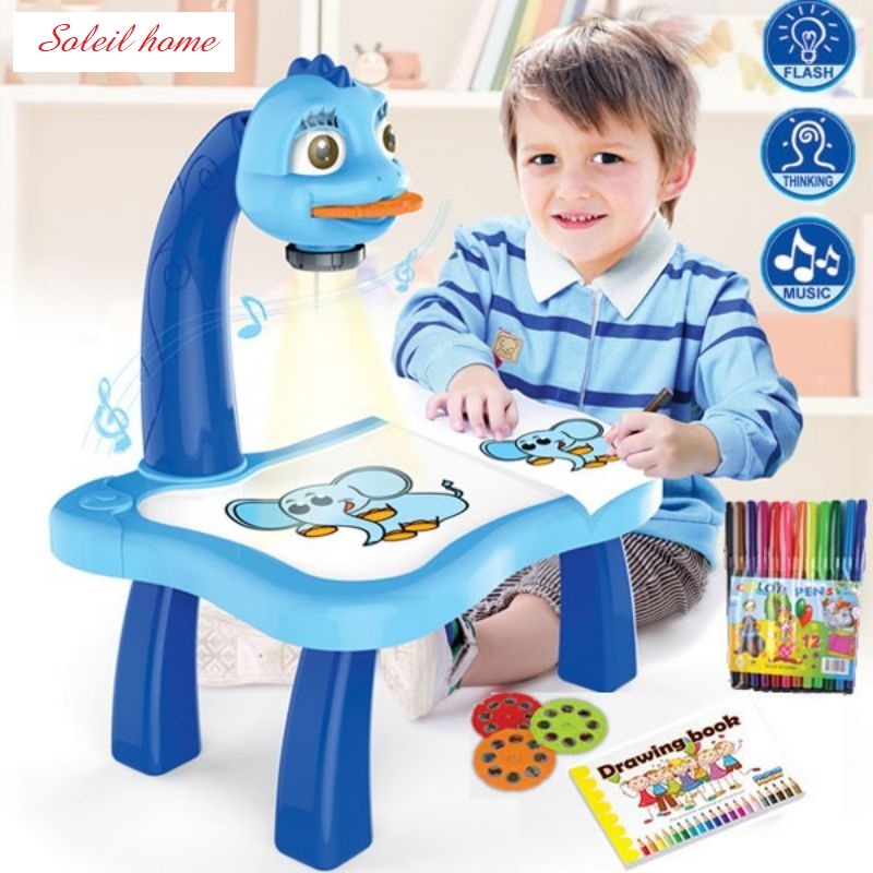 Bàn vẽ thông minh cho bé - bàn vẽ có đèn chiếu thông minh, kích thích hứng thú học tập cho bé