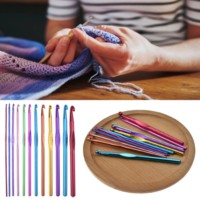 Set 8 Kim Móc Len Nhôm Nhiều Kích Cỡ 2-5.5mm