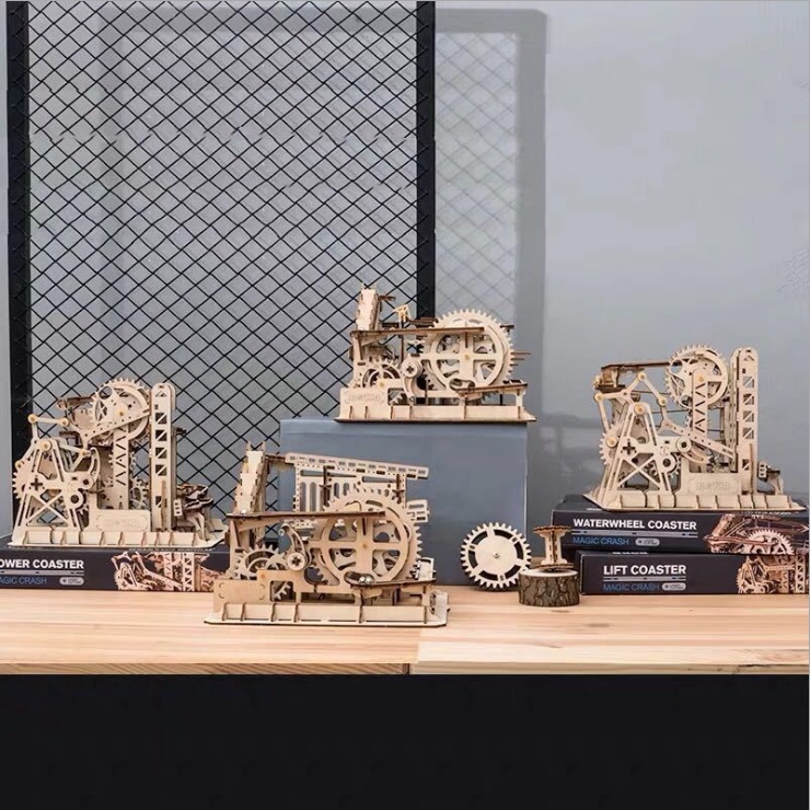 Mô hình gỗ 3D Lắp ráp Cơ động học Robotime Marble Run LG501 - LG504