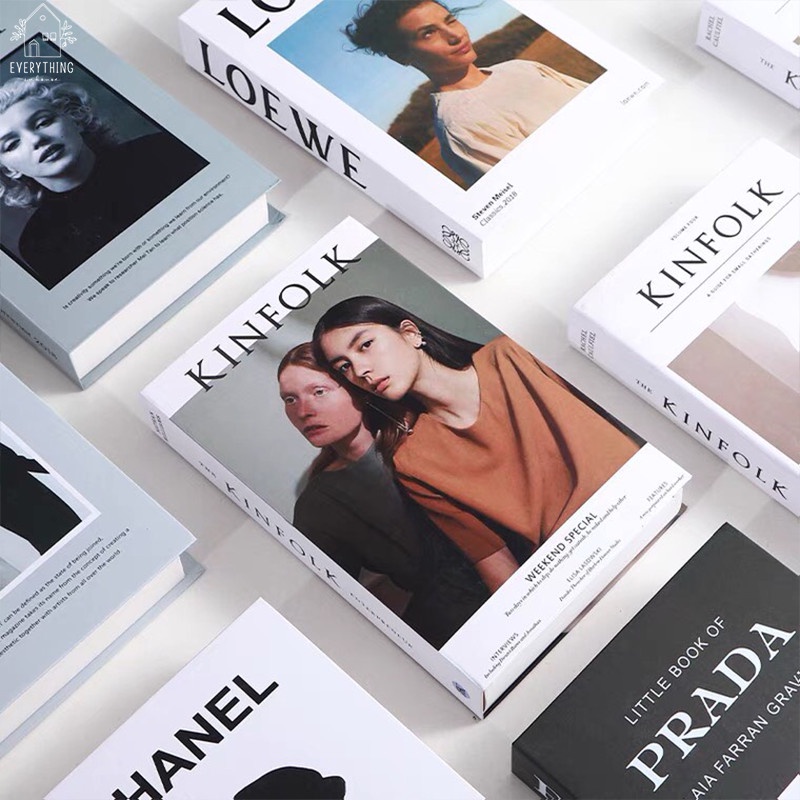 Mô hình sách giả thương hiệu, decor bàn làm việc, trưng bày giá sách, phụ kiện chụp ảnh