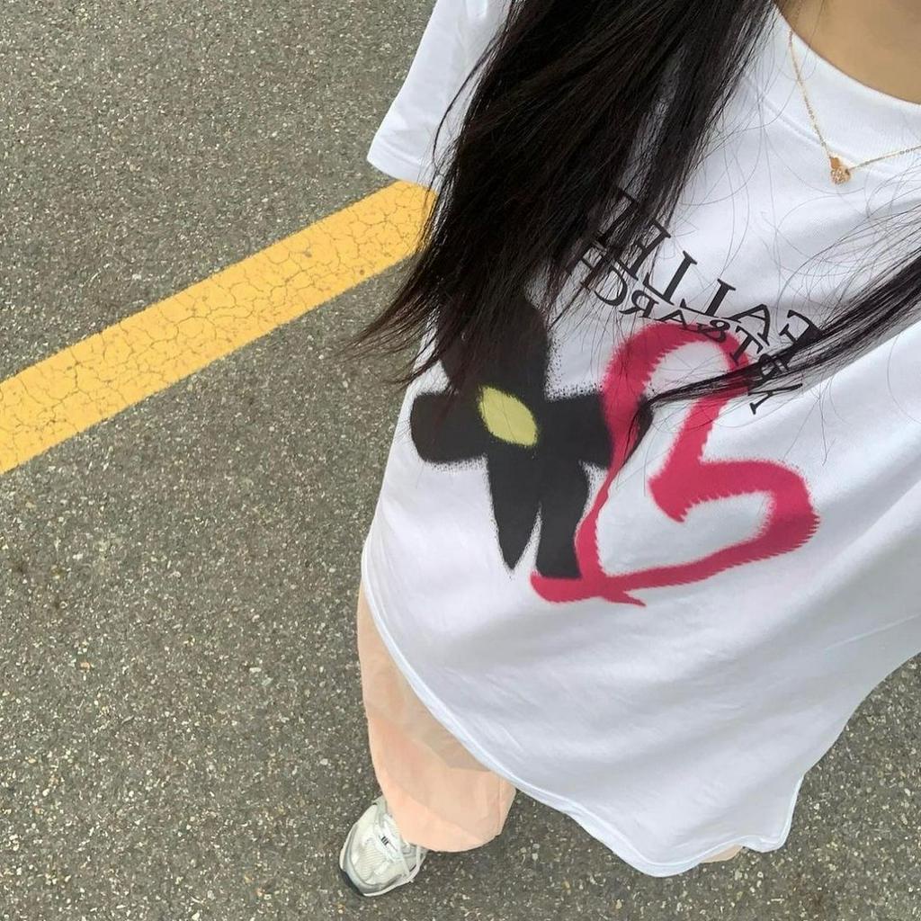 Áo thun nữ FALLETT FLOWER,form rộng vải cotton 100% cao cấp VNXK - GAHO STORE