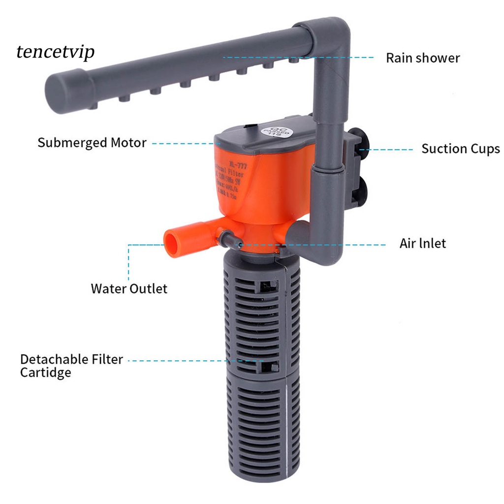 Máy Bơm Lọc Bảo Vệ Bể Cá Mini Chống Thấm Nước Dễ Sử Dụng