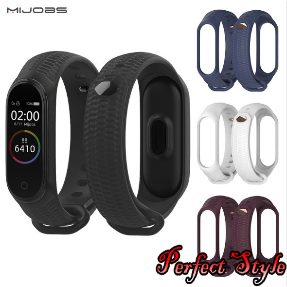 Dây đeo thay thế Xiaomi miband 4 / Miband 5 / miband 3  Miband  6  MIband 7 Aurora khóa kim cương