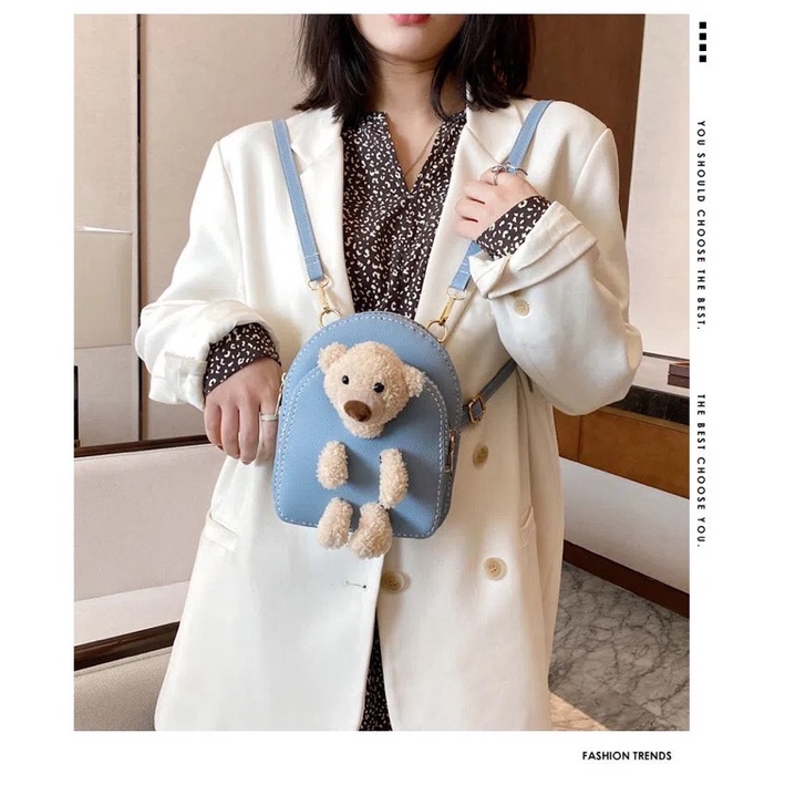 M11_Túi Balo Gấu Tự May Handmade