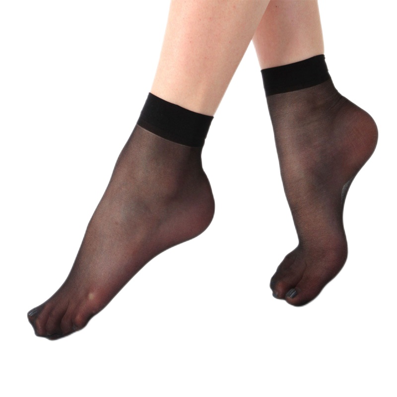 1 Đôi Vớ Ngắn Siêu Mỏng Trong Suốt Bằng Lụa Co Giãn Hóa Trang Mùa Hè Cho Nữ