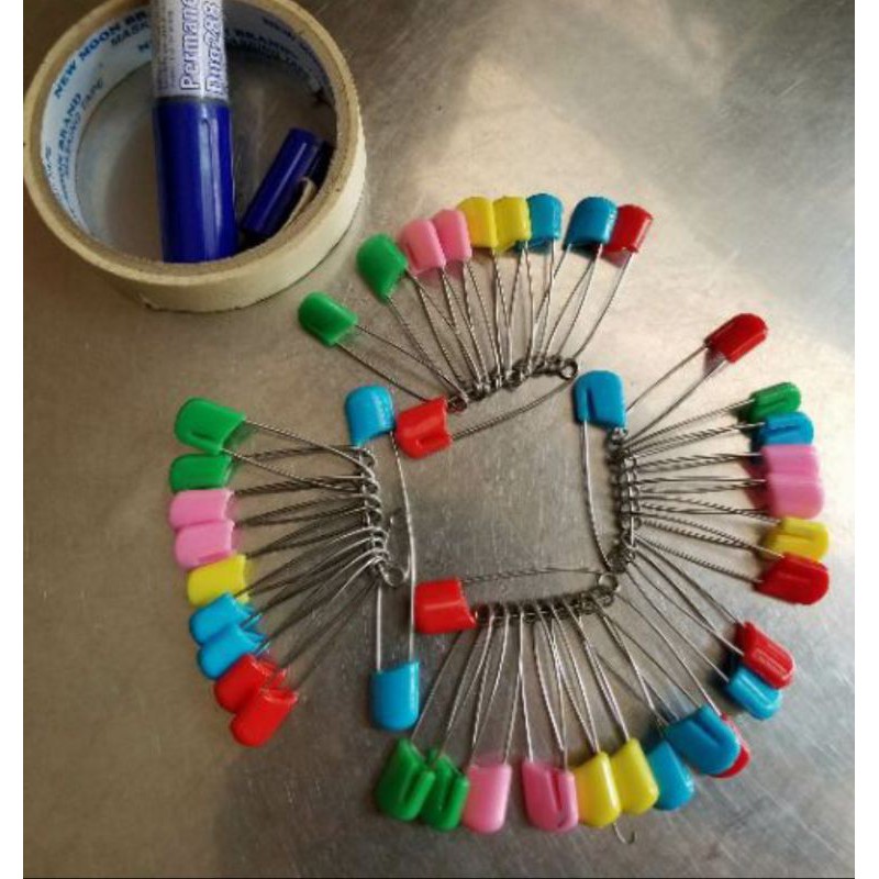 Set 10 ghim băng❤️freeship❤️Kim băng đầu nhựa bằng thép không gỉ đủ màu siêu rẻ - an toàn cho bé yêu