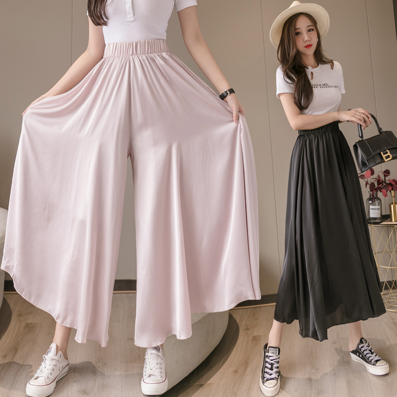 Real shot new chiffon trousers wide-leg pants straight-leg pants casual pants | BigBuy360 - bigbuy360.vn