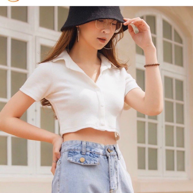 Croptop có cổ trẻ trung nhiều màu, Croptop cotton cổ Đức mát và thấm mồ hôi | BigBuy360 - bigbuy360.vn