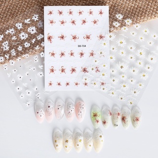 Sticker nail hoa gắn trang trí móng
